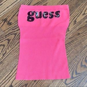 Strapless guess top